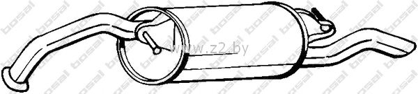 Задняя часть глушителя