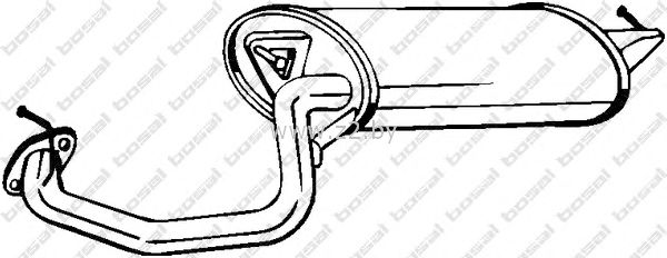 Задняя часть глушителя