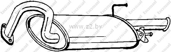 Задняя часть глушителя