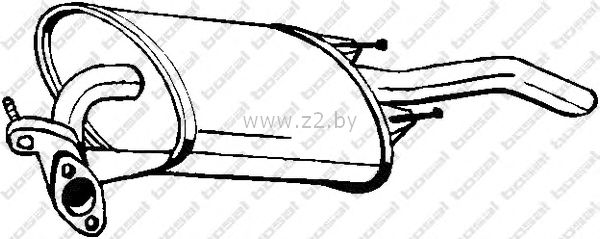 Задняя часть глушителя