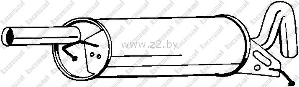 Задняя часть глушителя