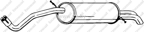 Задняя часть глушителя