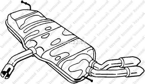 Задняя часть глушителя