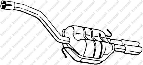 Задняя часть глушителя