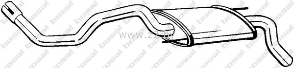 Задняя часть глушителя