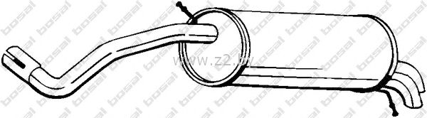 Задняя часть глушителя