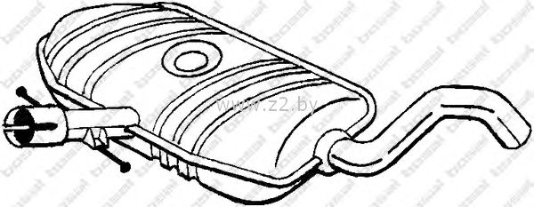 Средняя часть глушителя