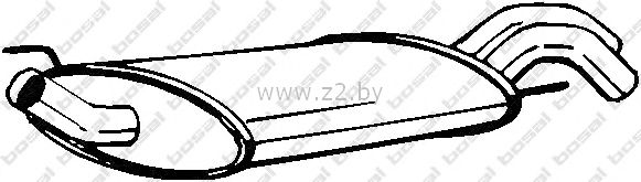 Задняя часть глушителя