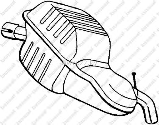 Задняя часть глушителя