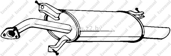 Задняя часть глушителя