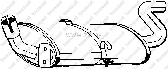 Задняя часть глушителя