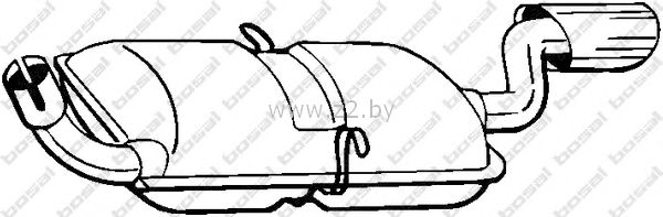 Задняя часть глушителя