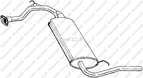 Задняя часть глушителя