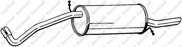 Задняя часть глушителя