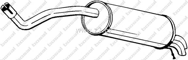 Задняя часть глушителя