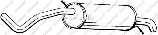 Задняя часть глушителя