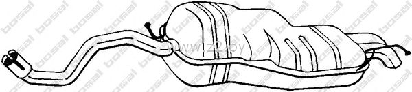 Задняя часть глушителя