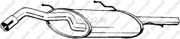 Задняя часть глушителя