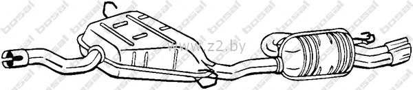 Задняя часть глушителя