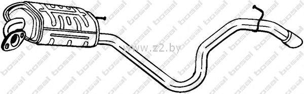 Задняя часть глушителя