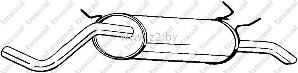 Задняя часть глушителя