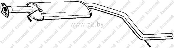 Средняя часть глушителя