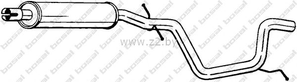 Средняя часть глушителя