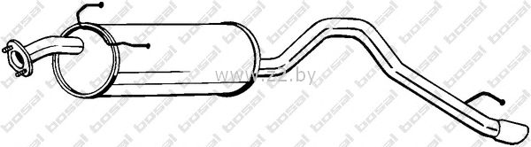 Задняя часть глушителя