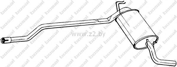 Задняя часть глушителя