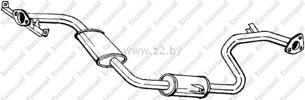 Средняя часть глушителя