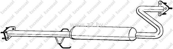 Средняя часть глушителя