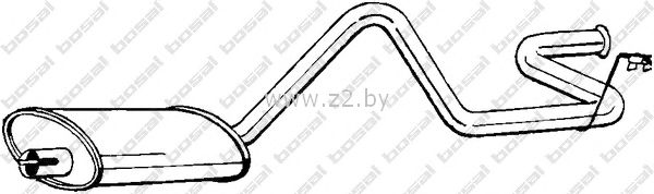 Задняя часть глушителя