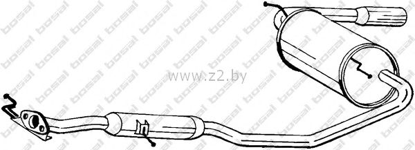 Задняя часть глушителя