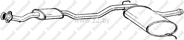 Средняя часть глушителя