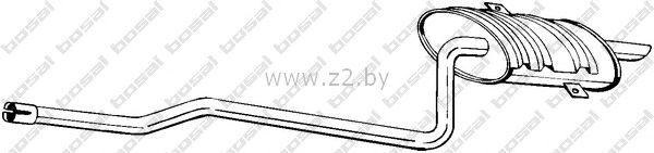 Задняя часть глушителя