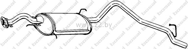 Задняя часть глушителя