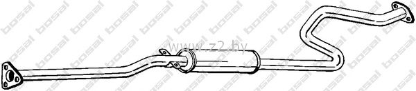 Средняя часть глушителя