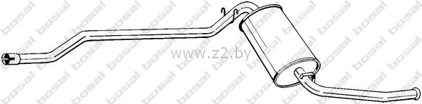 Задняя часть глушителя