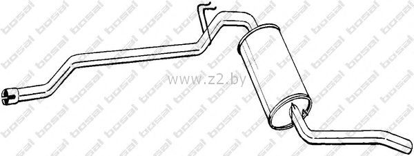 Задняя часть глушителя