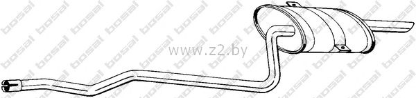 Задняя часть глушителя